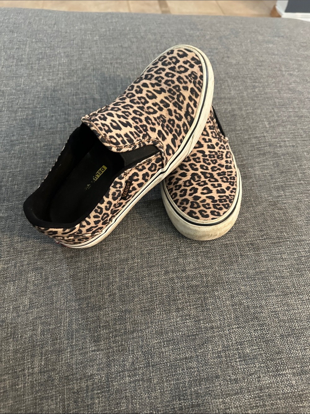 Vans Leopard Print Deluxe Comport Cush Slip-Ons - Picture 2 of 7